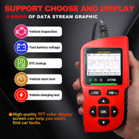 Herramienta de Diagnóstico Automotriz OBDII/EOBD para Automóviles AT700, Lector de Códigos de Error, Escáner de Diagnóstico, Analizador de Motor OBD2