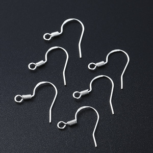 Ganchos para pendientes de cobre chapados en plata de ley S925 con forma de gota para la fabricación de pendientes y accesorios de joyería. - Product Image 4