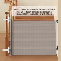 Barrière de sécurité verrouillable rétractable pour bébé Barrière d'escalier intérieure polyvalente OEM Logo personnalisé Garde de sécurité pour chien chat