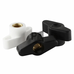 27-36 # Kopf Bakelit/Kunststoff Schmetterling Hand knopf mutter durch Loch & Blind loch Hand festziehen Schwarz/Weiß Manuelle Muttern Daumen muttern - Product Image 3