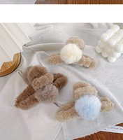 WEINI Nouvelle collection automne-hiver : Pinces à cheveux en peluche douce et cireuse, grandes pinces requin pour femmes
