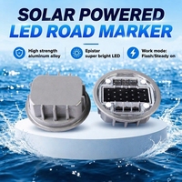 6 Balises routières rondes à LED super lumineuses intégrées, yeux de chat LED Epistar, marqueurs de chaussée pour la sécurité routière