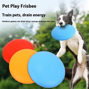 Disco volante interattivo multicolore per cani da addestramento all'aperto giocattolo naturale per cani Flyer per cani giocattoli da masticare - Product Image 2