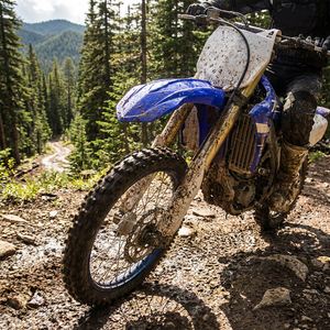 บังโคลนรถมอเตอร์ไซค์ บังโคลนล้อหน้ามอเตอร์ไซค์แบบสากล อุปกรณ์เสริมบังโคลนกันโคลน สีฟ้า YZ85 - Product Image 2