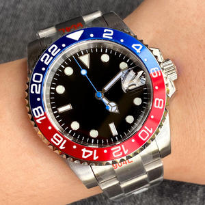 Tandorio Bisel de aleación negra 40mm NH35 Reloj DE <span class=keywords><strong>BUCEO</strong></span> mecánico automático Hombres 200M Zafiro impermeable Sin fecha Acero inoxidable - Product Image 4