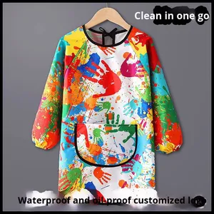 Bata de Algodón de Manga Larga para Niños, Impermeable, con Cubierta para Pintar, para Dibujar y Bocetar - Product Image 2