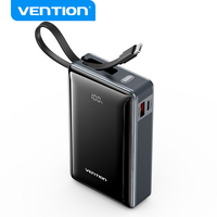 Batterie externe Vention 65W 20000mAh à charge rapide avec câble USB-C intégré