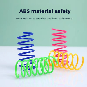 Juguetes para Gatos en Espiral de Colores, Estilo Simple de Plástico para Pasar el Tiempo, Interactivos, Duraderos, Resistentes, de Alta Calidad - Product Image 4