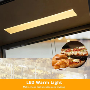 Vitrine d'exposition commerciale à prix compétitif avec éclairage LED, conception à chaleur uniforme et trois niveaux, idéale pour cuisines professionnelles et hôtels - Product Image 6