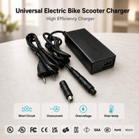 Cargador Universal de 42V 2A para Bicicletas Eléctricas y Scooters Eléctricos, para Baterías de Litio de 36V, con Opciones de Conector RCA/XLR/GX16