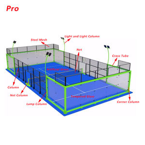 Barra superior modelo Pro 100*100*50mm, cancha panorámica de pádel, vista panorámica, cancha de tenis, techo de cancha de Pádel disponible - Product Image 1