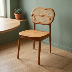 เก้าอี้ทานข้าวไม้สักโฮมบาสเก็ต นารา ความสูงที่นั่ง 44 ซม. - Product Image 3