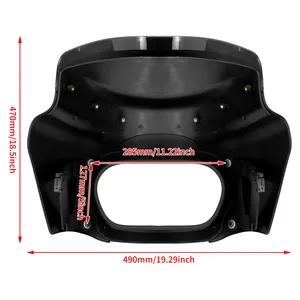 Couvercle de carénage de phare ABS noir pour <span class=keywords><strong>Harley</strong></span> Softail Fat Bob FXFB FXFBS 2018-2023 - Product Image 5
