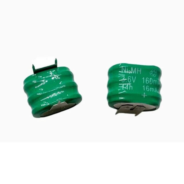 3.6V Rechargeable 160MAH Battery Ni-MH With 2 Pins/Tabs For PLC Data Backup