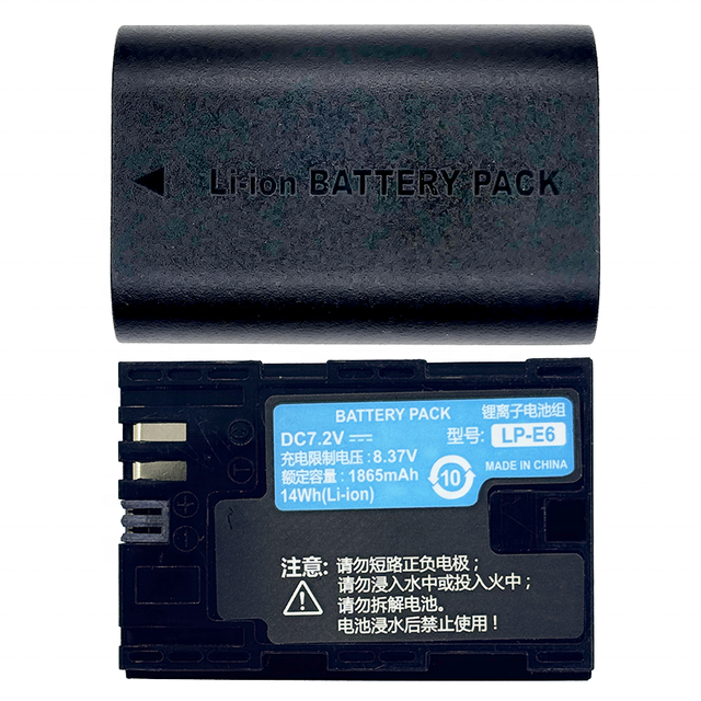LP-E6 Battery Reliable 7.2V 1865mAh Lithium Battery LP-E6N LP-E6NH  LP-E6 Batteries Pack for Canon EOS R7 R6 R5 Camera Bateria