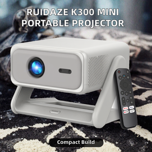 Ruidaze K300 Mini Pocketable Portable <b>LED</b> <b>Projector</b> 720P 120inch 200 Lumens 360 Gimbal Android 14 WiFi 6 Built-in Speakers Home - Product Image 3