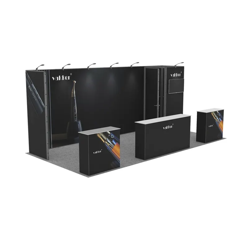 3X6 aluminum background stand trade show booth Expo Display Exhibition Stand 10x20 ft with storage room