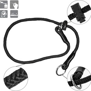 สายจูงสุนัขแบบ P-Chain ป้องกันการกระชาก ทำจากไนลอน ขนาด 40 ซม. 45 ซม. 50 ซม. 55 ซม. 60 ซม. 65 ซม. สำหรับสุนัขขนาดกลางและขนาดใหญ่ อุปกรณ์ฝึกเดิน - Product Image 3