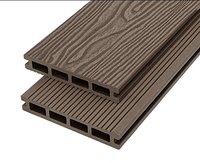 Dalles de terrasse en WPC teck modernes, résistantes à l'humidité, à clipser, pour patio extérieur, bricolage, revêtement de terrasse gaufré