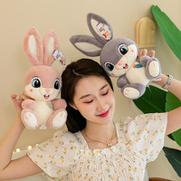 Peluche Lapin aux Grands Yeux et Longues Oreilles, Rembourrage en Polyester et Coton PP, Poupée Réconfortante pour Enfants