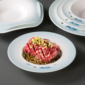 Platos de melamina Xiangyuan, platos comerciales para sopa, platos de imitación de porcelana, platos para cenar, platos para sopa, imitación - Product Image 1