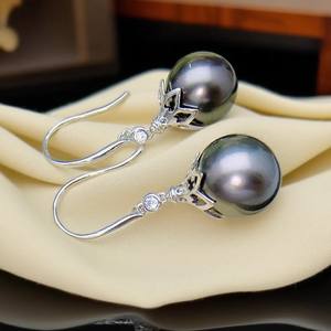 22593 Plateau vide pour boucles d'oreilles en argent S925, pour perles DIY de 10-13mm, accessoires de mode, bijoux en argent, crochets d'oreille - Product Image 4