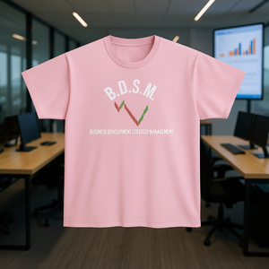 T-shirt rose unisexe surdimensionné avec motif graphique pour la gestion de la stratégie de développement commercial - Product Image 3