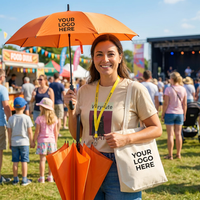 Kit promotionnel d'été personnalisé avec logo : T-shirt, sac en toile, parapluie, cordon tour de cou – Articles de marketing d'entreprise pour l'extérieur