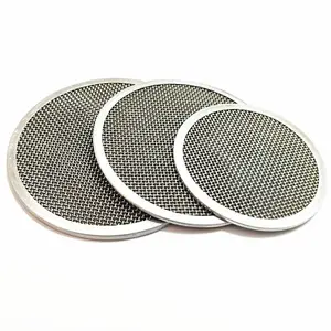 304 10 15 25 cm de diámetro de acero inoxidable con borde de malla fina malla de filtro redondo para filtro