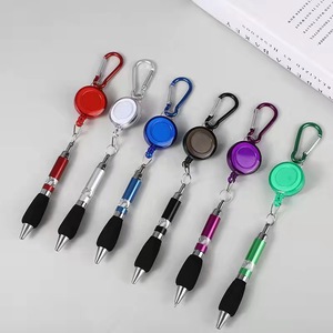 Creative Hot Sale <b>Carabiner</b> Keychain Retractable Badge Reel Metal Ballpoint Pens Custom for Doctors, Nurses - Product Image 6