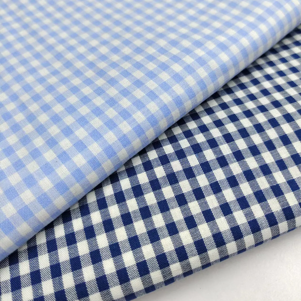 100% fio tecido de algodão dyed xadrez padrão estoque lote gingham poplin tecido da china