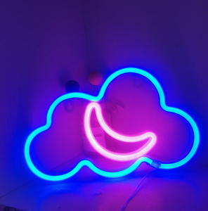 Rosa Sexy colgante Usb con pilas luz de neón lámpara de noche Led labios letrero de neón para pared niños habitación fiesta boda Bar Decoración - Product Image 5