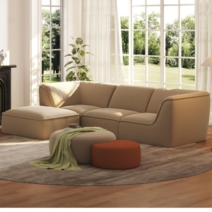 Sofá Modular <span class=keywords><strong>en</strong></span> Forma de <span class=keywords><strong>L</strong></span> de Pana de Alta Calidad <span class=keywords><strong>en</strong></span> Caja, Sofá de Lujo envasado al Vacío, Muebles para Sala de Estar - Product Image 1