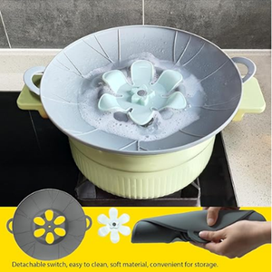 Kitchen Tool Detachable Easy to Clean Silicone Pot Lid Boiling Protective Cover Spill Stopper Lid <b>Microwave</b> Splashing Cover - Product Image 1