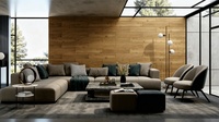 Panneau acoustique en feutre PET imprimé UV, panneau acoustique auto-adhésif pour la décoration murale intérieure