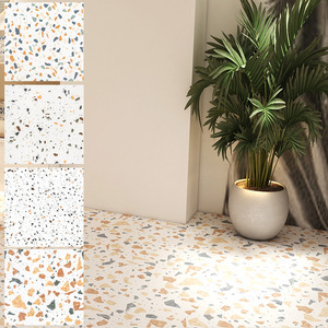 Baldosas de Cerámica Mate Antideslizantes con Diseño Terrazzo, 600x600mm, Estilo Clásico Europeo para Tiendas de Té con Leche, Casas de Huéspedes y Tiendas de Ropa - Product Image 3