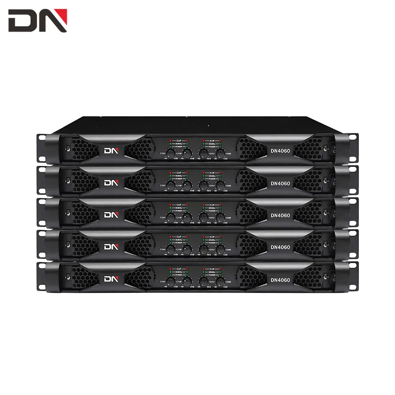 Производитель доступный DN4060 4ch Класс D 1u 8 Ом 4x600 Вт 4 Ом 4x900 Вт профессиональный усилитель звукового оборудования