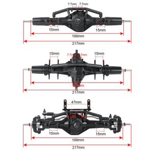 Нержавеющая металлическая ось, передняя прямая полная ось для 1/10 SCX10 II AX90021, 90027 90028, RC, гусеничные детали, аксессуары - Product Image 3