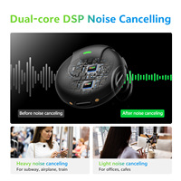 Microphone Lavalier Sans Fil DSP Réduction de Bruit Moniteur Bidirectionnel Affichage Numérique Type C 48KHz-24bit pour Vlog en Direct