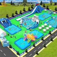 Plan d'entreprise pour parc aquatique gonflable, piscine rectangulaire portable à structure métallique, conception et construction de parc aquatique
