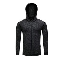 Vêtements de sport pour hommes, veste à capuche zippée, fine, respirante, à séchage rapide, en polyester, décontractée, pour le basketball et la course à pied