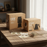Boîte d'emballage personnalisée en papier kraft ondulé écologique, imperméable, réutilisable, pour produits électroniques, imprimée, boîte cadeau colorée avec logo