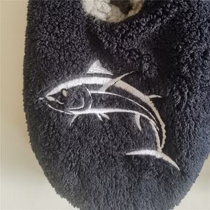 Pantuflas de Invierno <span class=keywords><strong>para</strong></span> Hombre, Cálidas, de Felpa, con Logotipo Personalizado Bordado, Forradas de Sherpa, <span class=keywords><strong>para</strong></span> Interiores, Antideslizantes, con Suela Suave - Product Image 4