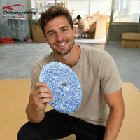 Tampons de polissage en microfibre de laine personnalisés, tampons de lustrage souples pour carrosserie de voiture, en polyuréthane durable, OEM pour l'entretien automobile