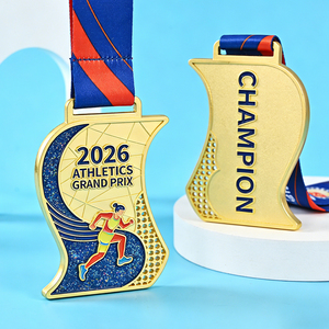 Medalla Deportiva Personalizada al por Mayor, de Metal Esmaltado, para Equipos de Animación, Danza y Deportes, con Cintas - Product Image 2