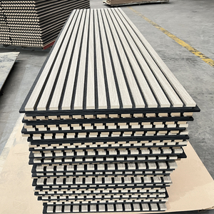 60x60 Eco Proof Pvc Wpc Mdf tessuto <span class=keywords><strong>legno</strong></span> di quercia affumicato noce in <span class=keywords><strong>legno</strong></span> separazione lamella acustica 3d pannelli a parete per sala teatro - Product Image 3