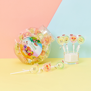 Confezione di bottiglie di plastica lecca-lecca per la vendita al dettaglio negozio di alimentari caramelle fruttate lollypop - Product Image 1