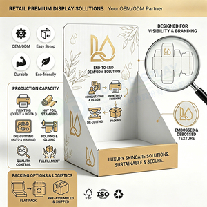 Custom Logo Printed Cardboard Counter Display Boxes Retail Point of Sale Corrugated CDU Display with Removable Header - Product Image 6