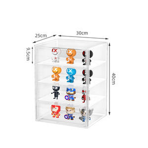 Estuche de exhibición PET con 3 divisores, a prueba de polvo, apilable, de cartón moldeado por inyección para figuras <span class=keywords><strong>Brickheadz</strong></span> Funko Pop, almacenamiento de colección de juguetes - Product Image 2