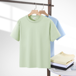 Silky Natural Insulation Puff Print T-shirt Mechanical Stretch 3D Embroidery <b>Tshirt</b> Heavyweight Blank T shirt For Men Branding - Product Image 4